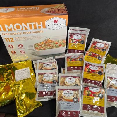 Lot 147  Wise Company Emergency Food Supply  - Food Prep 1 Month