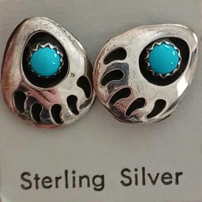 Sterling silver Navajo earings