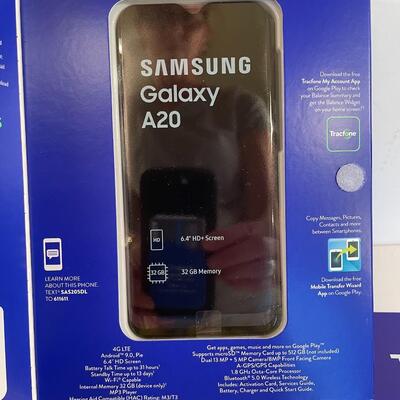Lot 161  Samsung Galaxy A20 Tracfone - New