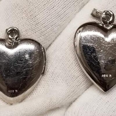 Sterling silver heart pendant lot 20.1 g