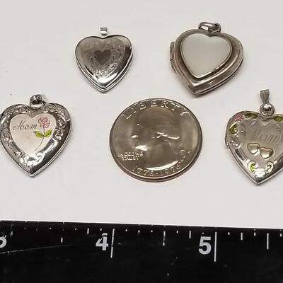 Sterling silver heart pendant lot 20.1 g