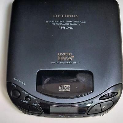 Lot 166  Sony FM/AM Walkman SRF-M37 & Optimus Hyper DAS2 CD3590
