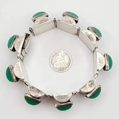 Sterling silver turquise bracelet  71.4 g Reserve set