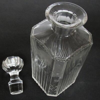 Vintge Brandy Decanter, Heavy Glass, Read Description