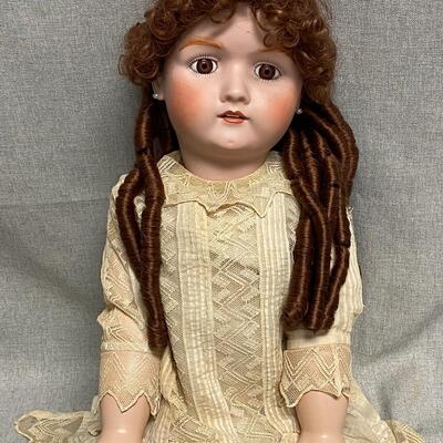 Vintage BSW Bisque & Composite Red Haired Doll
