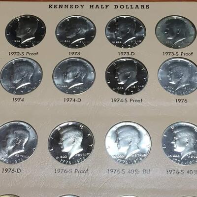 Full book kennedy half dollar 1964 to 2012. Reserve set