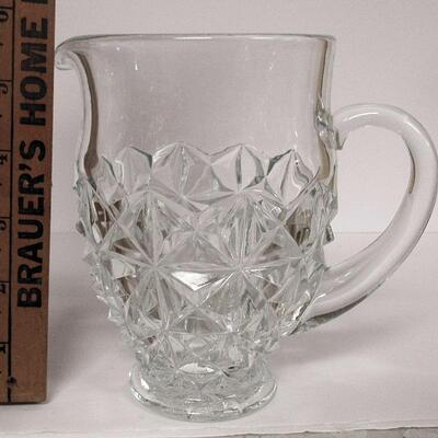 Vintage Pressed Glass Tray and Small Pitcher
