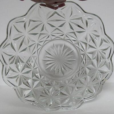Vintage Pressed Glass Tray and Small Pitcher