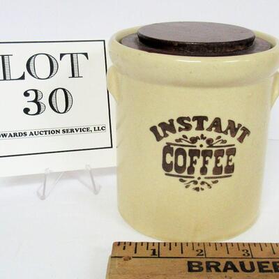 Pfaltzgraff Village Instant Coffee Canister and Cover