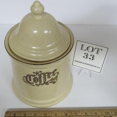 Pfaltzgraff Village Coffee Canister and Cover