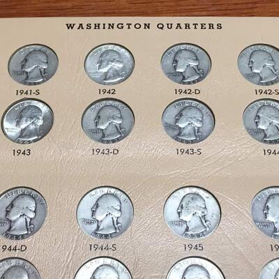 Washington  Quarter  book 1936 to 1964 .Incomplete missing 2 quaters  .Reserve set