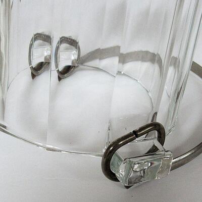 Older Glass Ice Bucket, Marked Italy on Bottom
