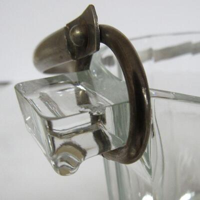 Older Glass Ice Bucket, Marked Italy on Bottom