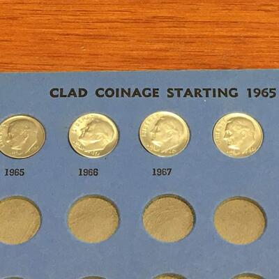 Rosevelt dimes book 1946 to 1967 reserve set