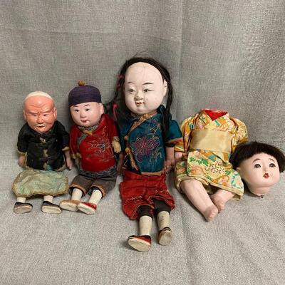 Vintage Asian Ethnic Doll Lot