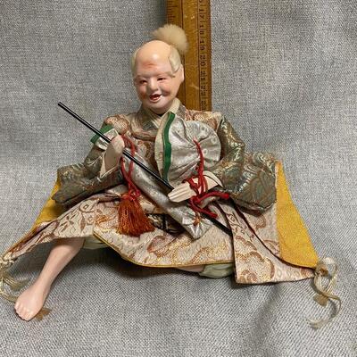 Vintage Composite Old Man Doll Figurine Made in Japan
