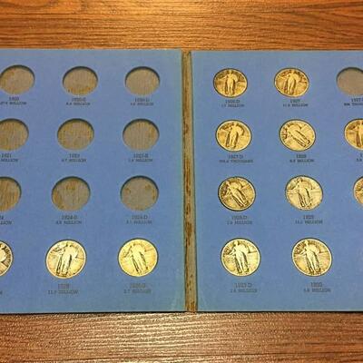 Standing liberty book 1916 to 1930 .Not complete