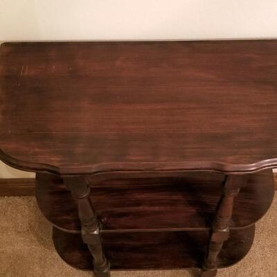 Lot #96  Depression Era Side Table - 3 shelves