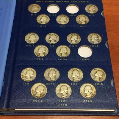 Washington  quarter book 1932  to 1964  missing 3 .Reserve set