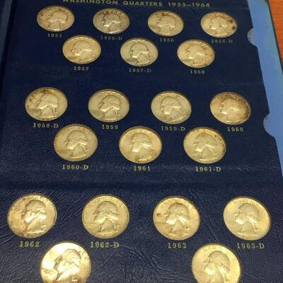 Washington  quarter book 1932  to 1964  missing 3 .Reserve set