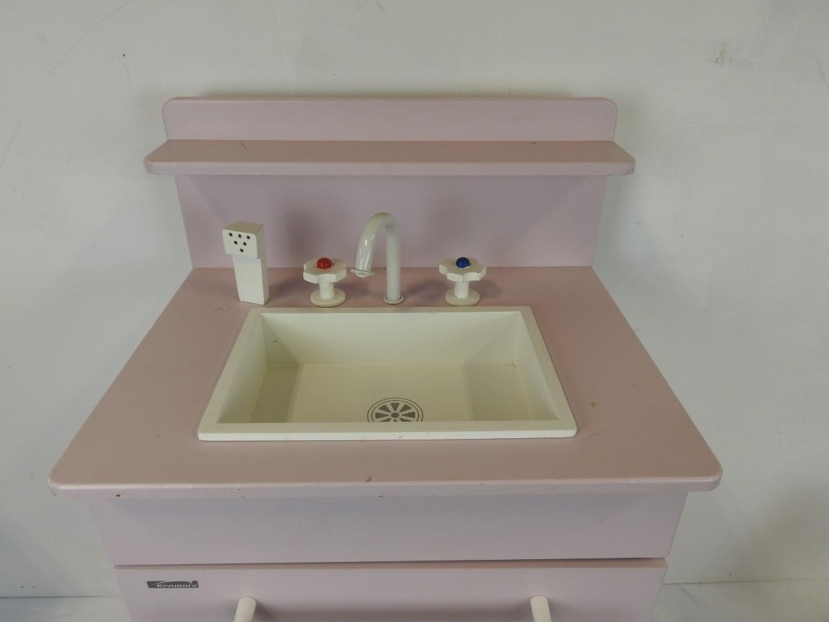 Kenmore pink wooden play fridge deals