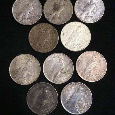 10  Silver peace dollars Reserve set