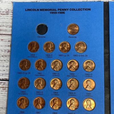 Lincoln Memorial Penny Collection 1959-1986