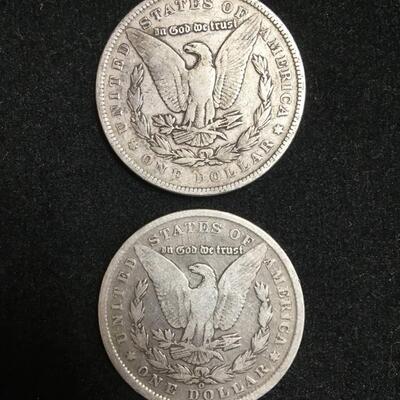 2 morgan silver dollars