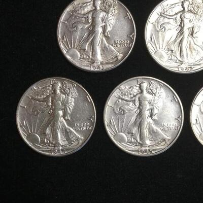 10 Uncirculated  Walking Liberty half dollars. Reserve set