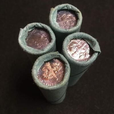 4 unopened untouched rolls of 1962 rosevelt dimes. Reserve set