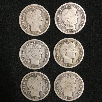 6 barber dimes
