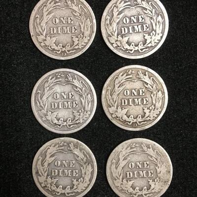 6 barber dimes