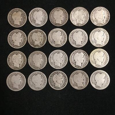 20 barber dimes