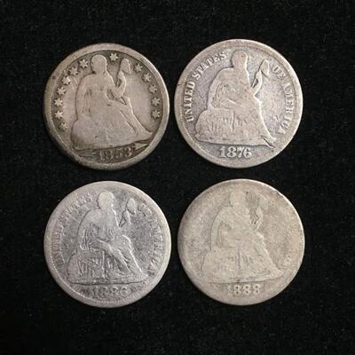 4 seated liberty dimes