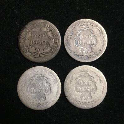 4 seated liberty dimes