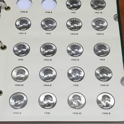 Brilliant uncirculated  Quarter book 1932 to 1967 incomplete. RESERVE