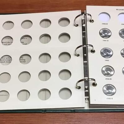 Brilliant uncirculated  Quarter book 1932 to 1967 incomplete. RESERVE