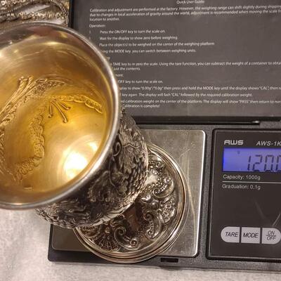 Sterling silver chalice  120 g