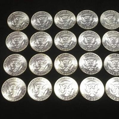 20 uncirculated 1964 kennedy half dollars. Reserve set