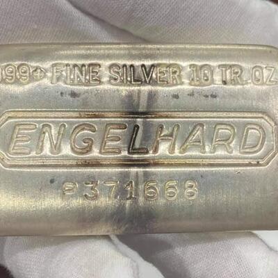 Englehard 10 oz 999 silver bar Reserve set