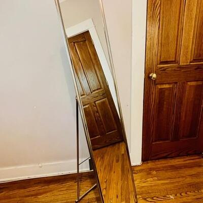 Lot 79 Full Length Free Standing Mirror Silver Tone Finish 60