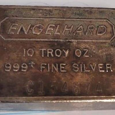 10 try oz silver englhard bar. Reserve