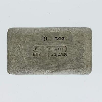 Rare Englehard 10 Troy oz silver bar.Reserve