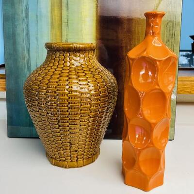 Lot 100 Ceramic Vases -2- Orange 18