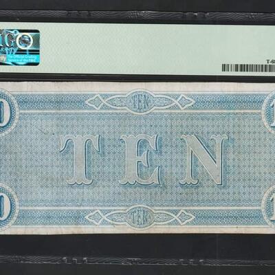 1864 Confederate  States 10 $. Reserve set