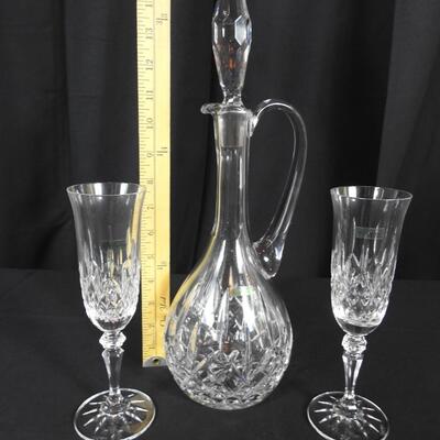 Galway Irish Crystal Decanter & flutes