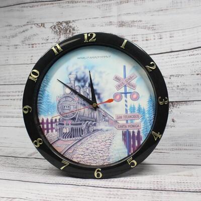 Vintage Hourly Sound Effect Train Wall Clock