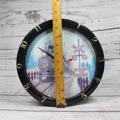Vintage Hourly Sound Effect Train Wall Clock