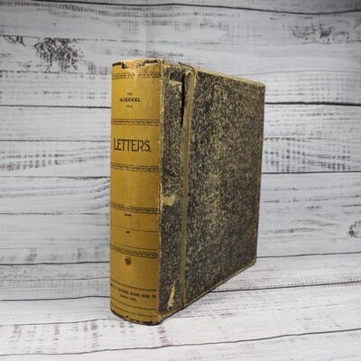 Filled Vintage Book File Organizer