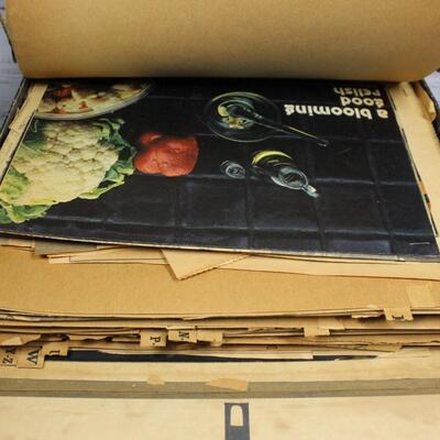 Filled Vintage Book File Organizer